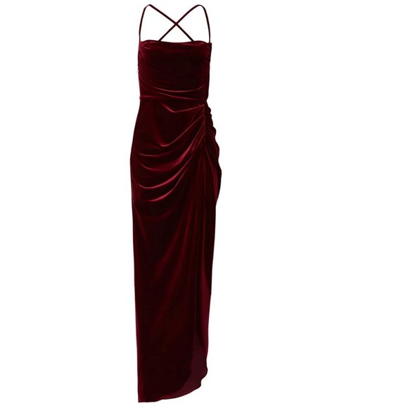 Amanda Uprichard Dresses & Skirts - Amanda Uprichard Jasalina Velvet Gown in Red